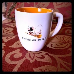 rae dunn new orange halloween dog mugs (2 mugs)